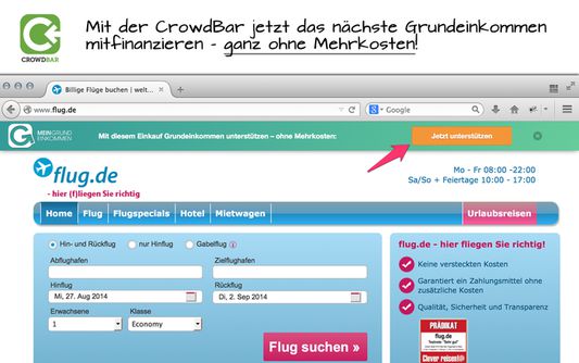 Beim Einkaufen das nächste Grundeinkommen mitfinanzieren - ganz ohne Mehrkosten!