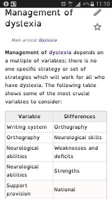 Mobile phone running Firefox with Mobile Dyslexic