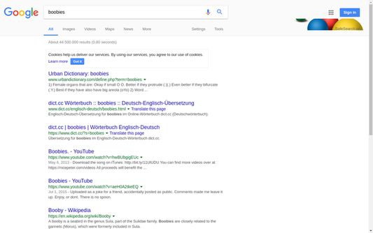 safe search on Google search