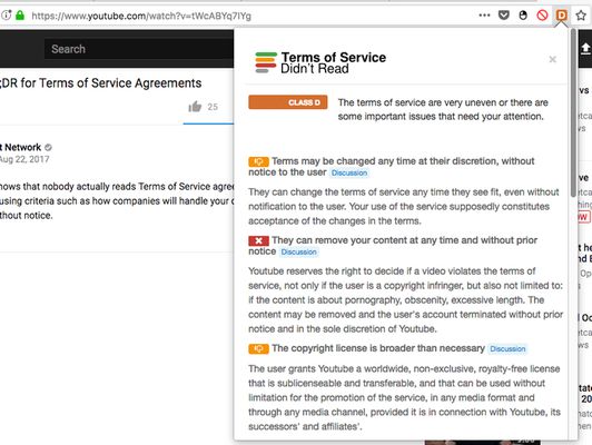 Youtube tosdr on OS X
