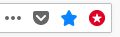 The "quick bookmark" icon (red when the current page is bookmarked).