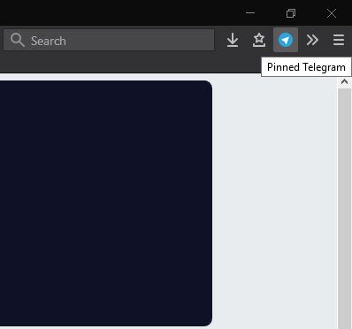 The Pinned Telegram button