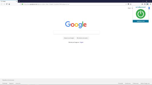 Fullscreen is Enable.