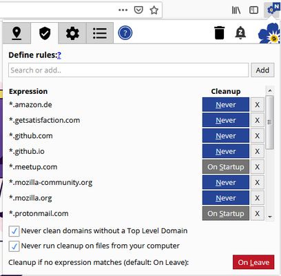 Easily search and add rule expressions