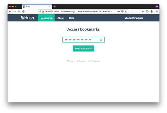 Your information is stored entirely securely – and you have to know your specific bookmark set's password to even know of its existence, to keep your bookmarks safe from prying eyes.