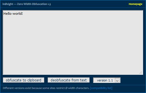Create your own zero width characters.