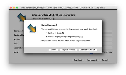 Batch downloads are supported as well.
