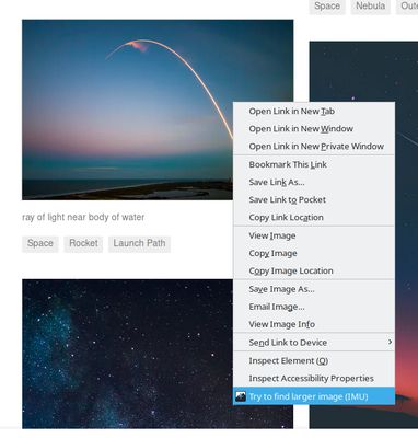 Right click menu item