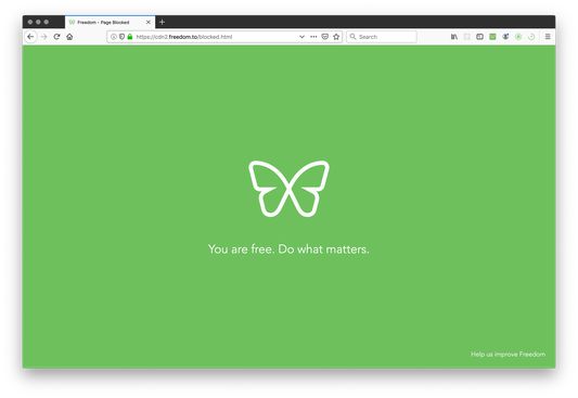 Freedom's calming "Green Screen"