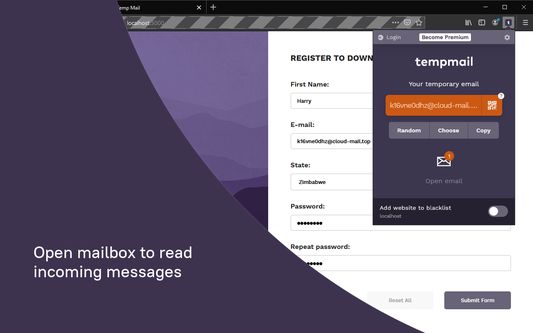 Open mailbox to read incoming messages