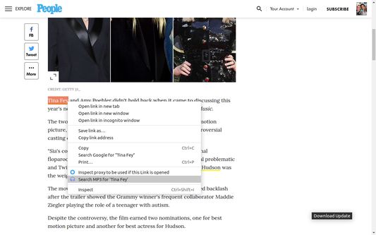 Search for Audio & Video on Key Words Selected