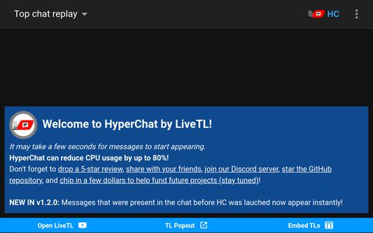 HyperChat, the Youtube chat optimizer