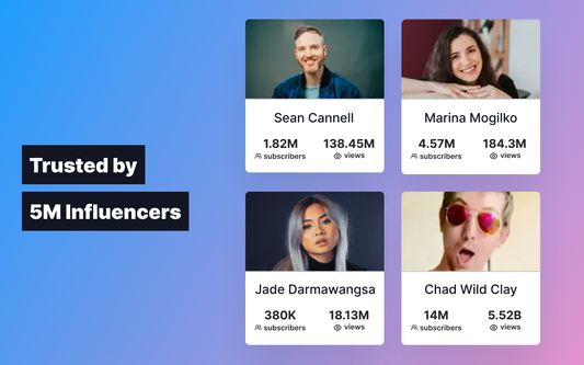 Trusted by 5M influencers