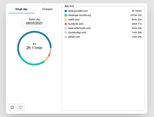 Single day time spent view