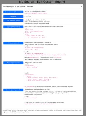 Support special search methods. Flexibility and extensibility