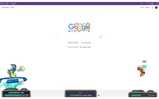 Fight enemies on any website