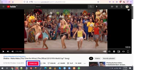 Open a Video on YouTube and Click Download button.
