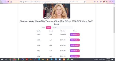 Select your required video format and download instantly.