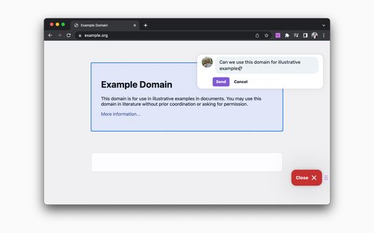 2. Select an element and add a comment