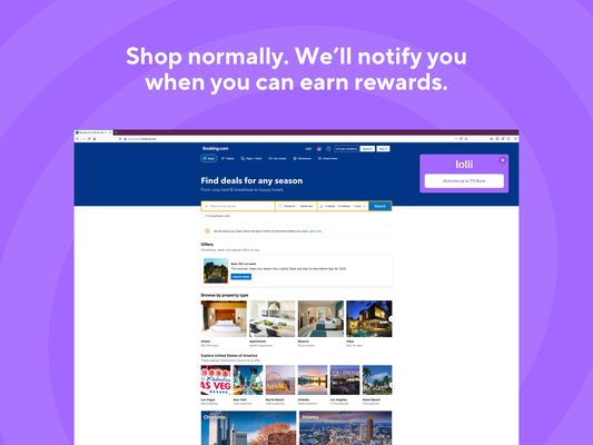 Get banner alerts when you land on one of our merchant's sites.