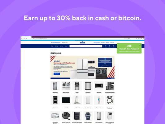 Quickly activate your cash or bitcoin rewards and get right back to shopping.