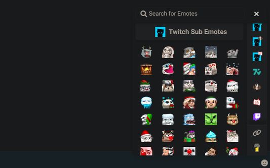 Emote Panel Dark Mode