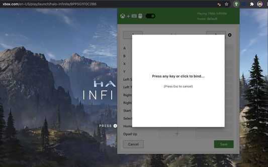 Customizing keybindings for a given controller button