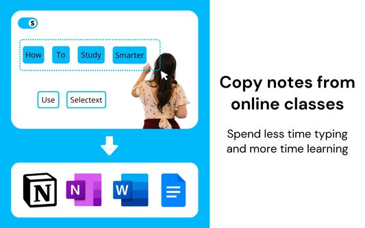 Copy notes from online classes.