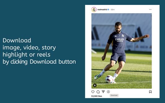 Click download button to download post on homepage with one click.