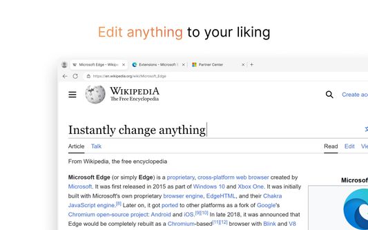 Edit anything to your liking