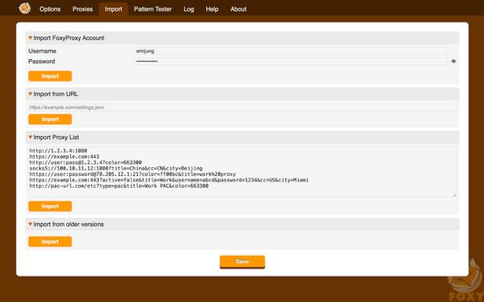 Import tab. Light theme. Version 8.1