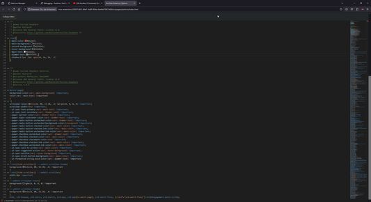 This screenshot shows the Custom CSS editor in the expanded mode