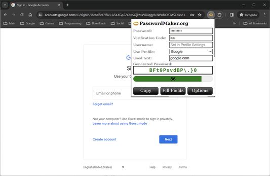 Login autofill detection