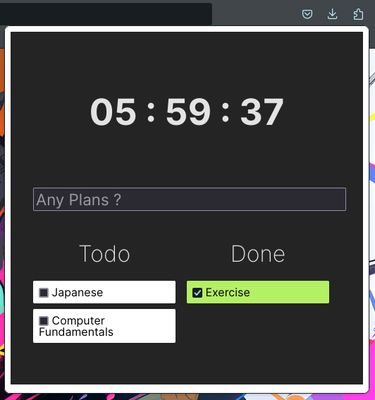 DayTasks Extension working