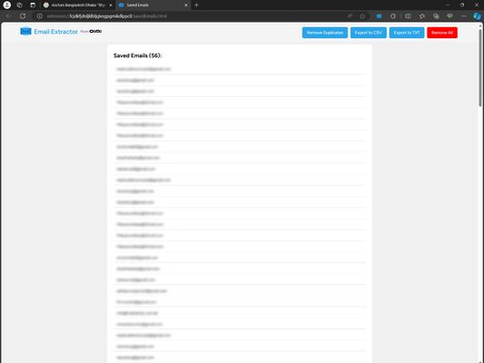 Email Extractor-saved emails