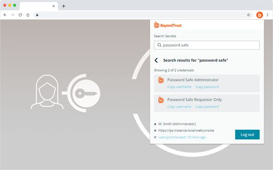 Screenshot of Workforce Passwords Search Results Screen