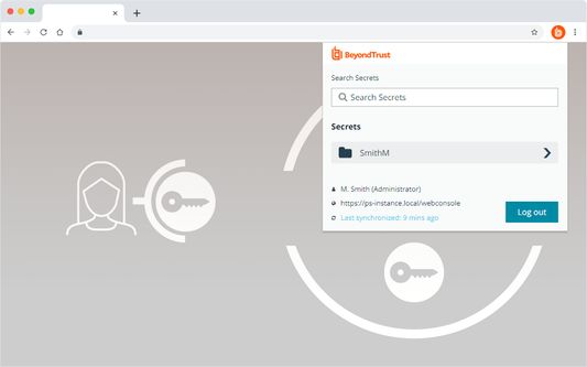 Screenshot of Workforce Passwords Folder Navigation Screen