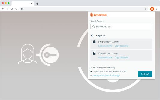 Screenshot of Workforce Passwords Secrets List Screen