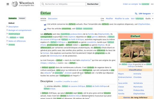 exemple de page wikipédia réécrite, avec surlignage des changements