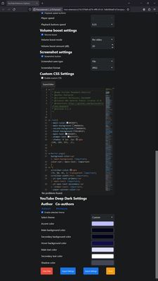 This screenshot shows the available options.