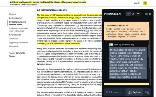 Open the extension on any web page, zoom in to the most interesting topics and find relevant content.