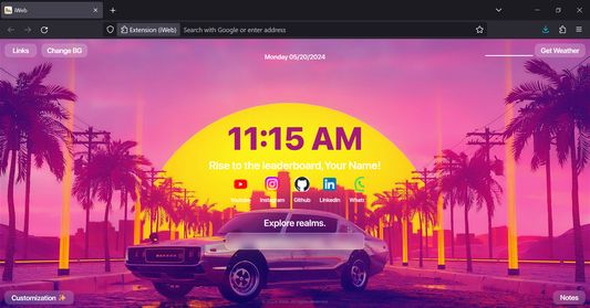 Retro Street and car with 90s Look iWeb!