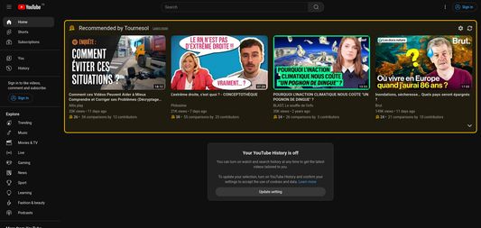 The recommendations are also compatible with the dark mode.