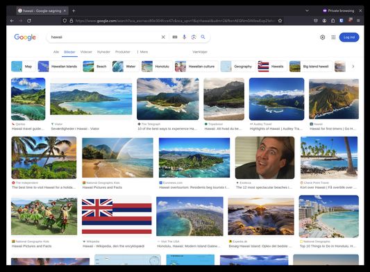 Image search result replaced with Nicolas Cage