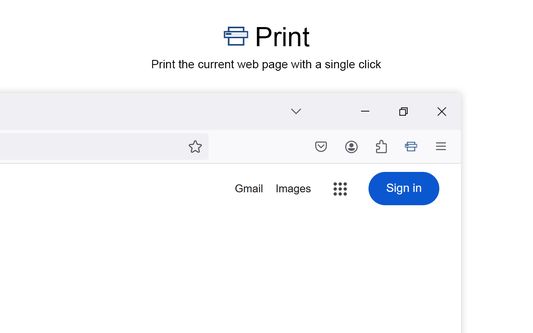 Print Firefox extension