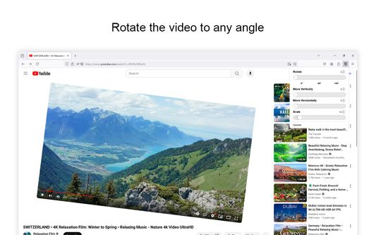 Rotate that Video Player Firefox extension