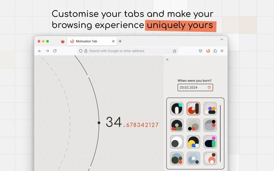 Customise your tabs and make your browsing experience uniquely yours