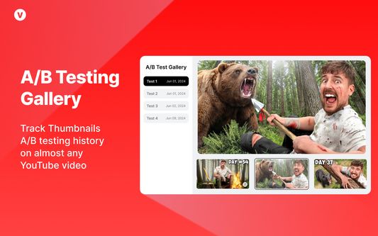 Track Thumbnails and A/B testing history on almost any YouTube video