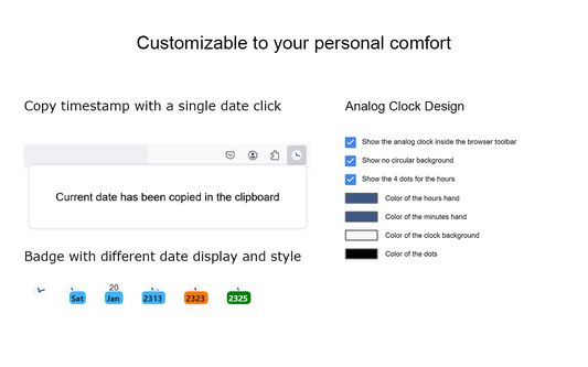 Customize Date Today to your style.