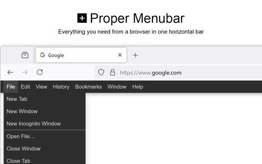 Proper Menubar for Firefox